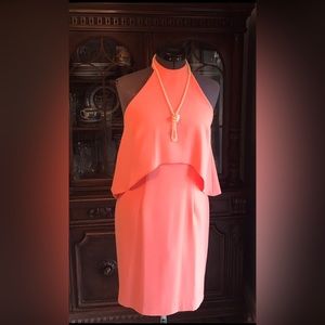Gianni Bini size 4 Beautiful Sorbet color Halter Dress.